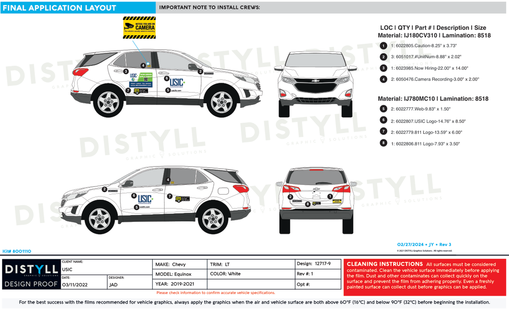 USIC, Chevrolet, Equinox, Rebrand, Full Kit
